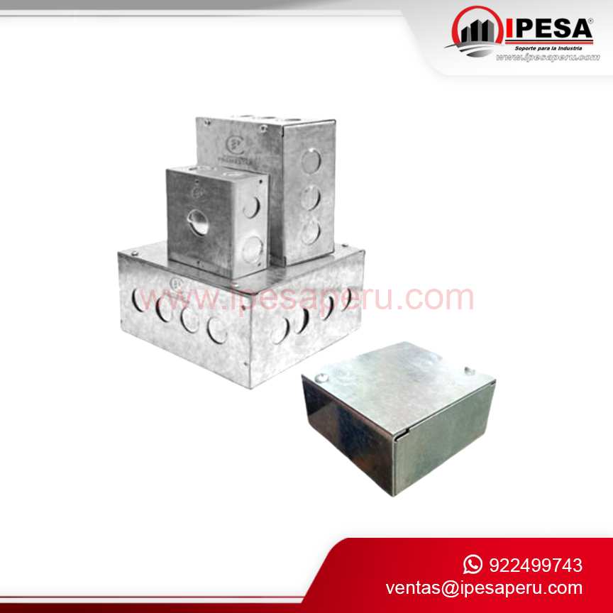 CAJA DE PASE 10´´X10´´X4´´(25cmX25cmX10cm) SIN PERFORACION 1.2MM ESTANDAR