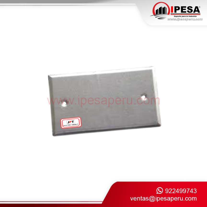 TAPA METALICO RECTANG. SIN PERFORADO 1.5MM SIN HUECO